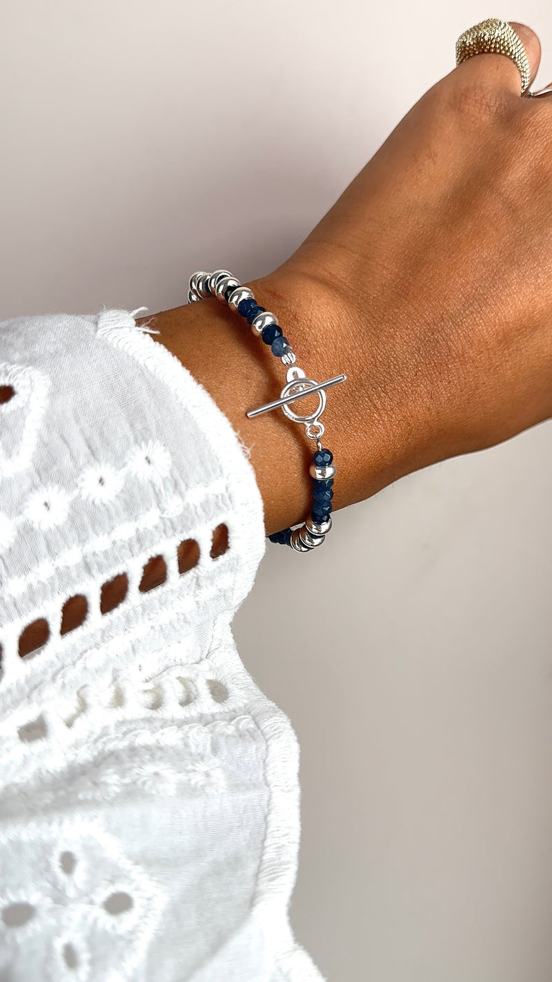 Bracciale blu e Rondelle