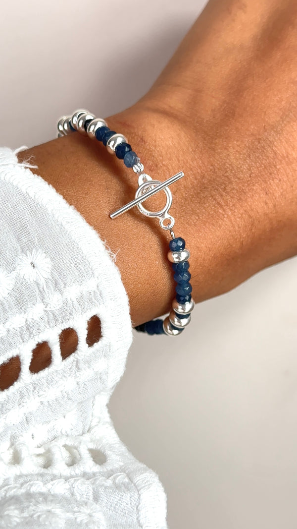 Bracciale blu e Rondelle