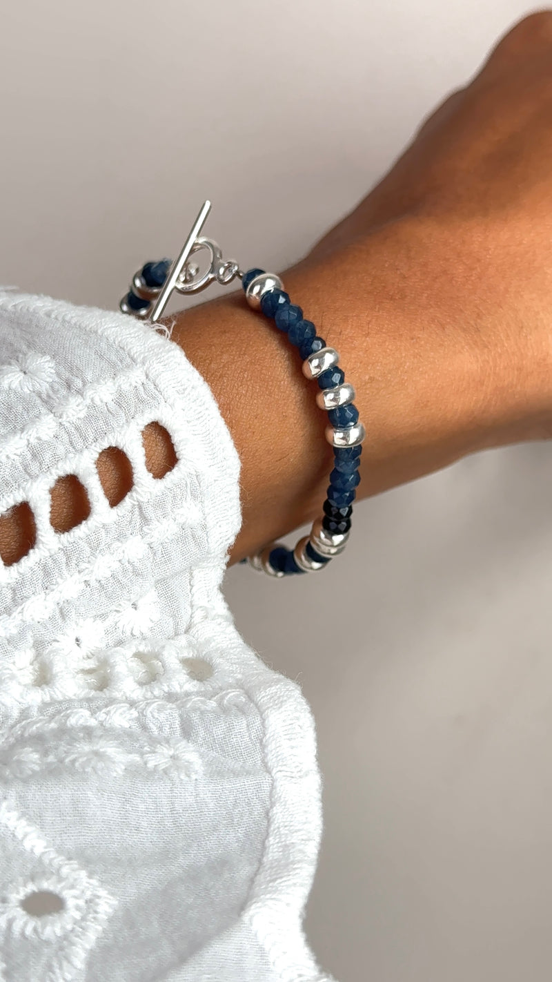 Bracciale blu e Rondelle