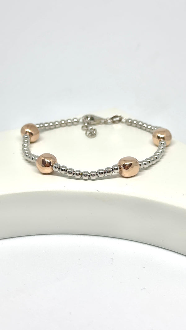 Bracciale 4 sassi Rosa Gold