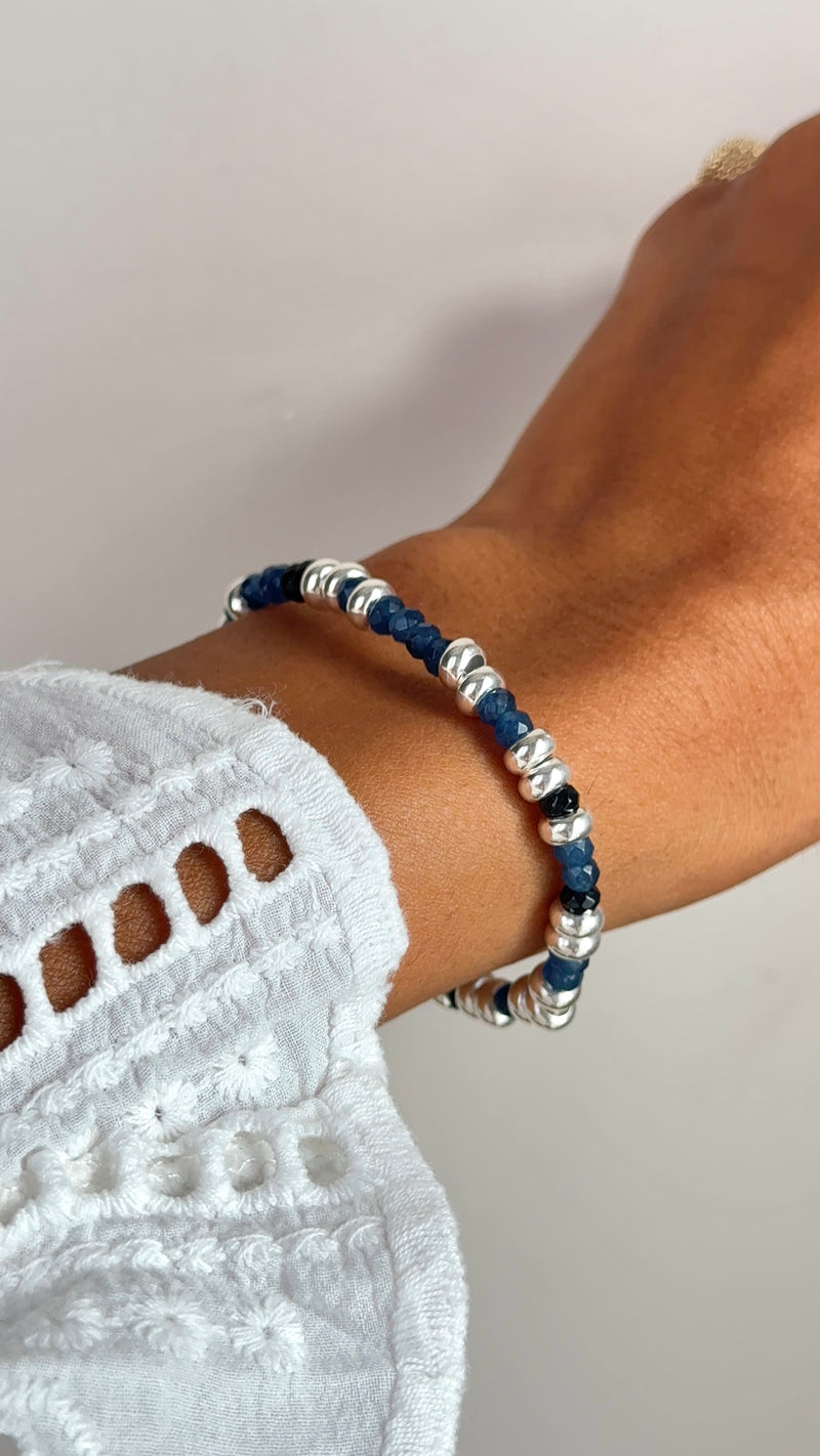 Bracciale blu e Rondelle