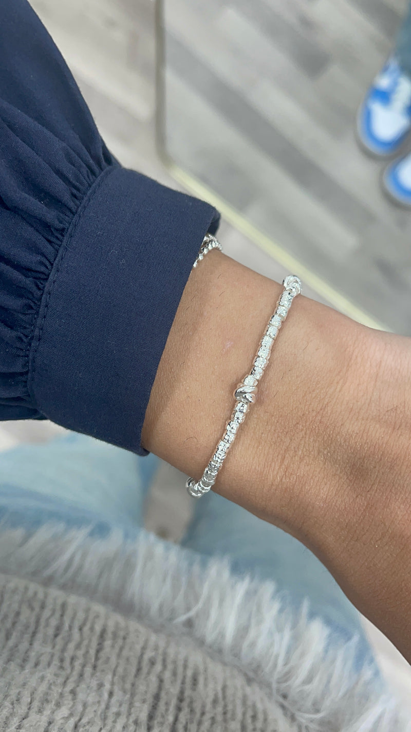 bracciale nodini total silver