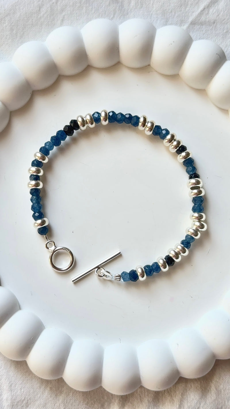 Bracciale blu e Rondelle