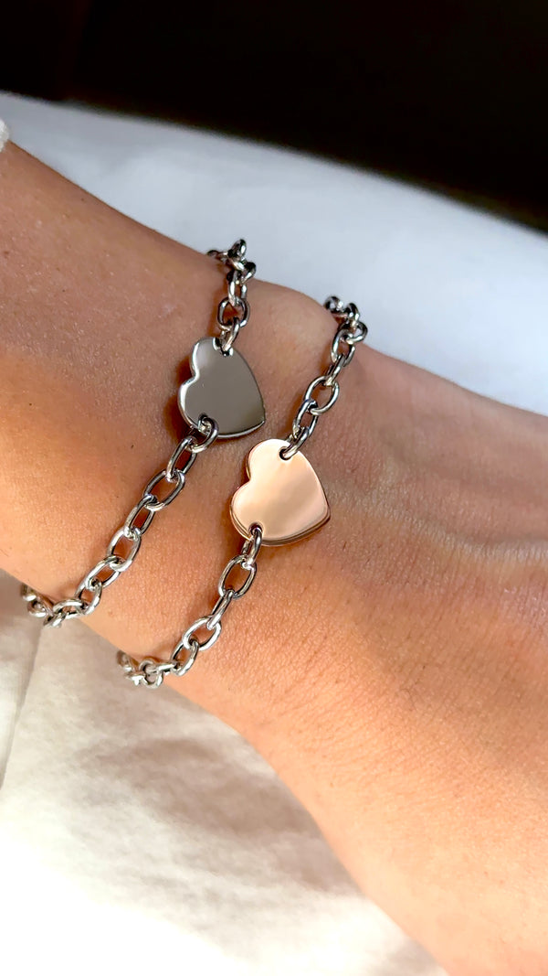 Bracciale catena Cuore Silver