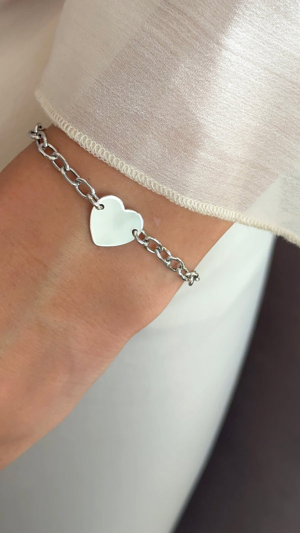 Bracciale catena Cuore Silver