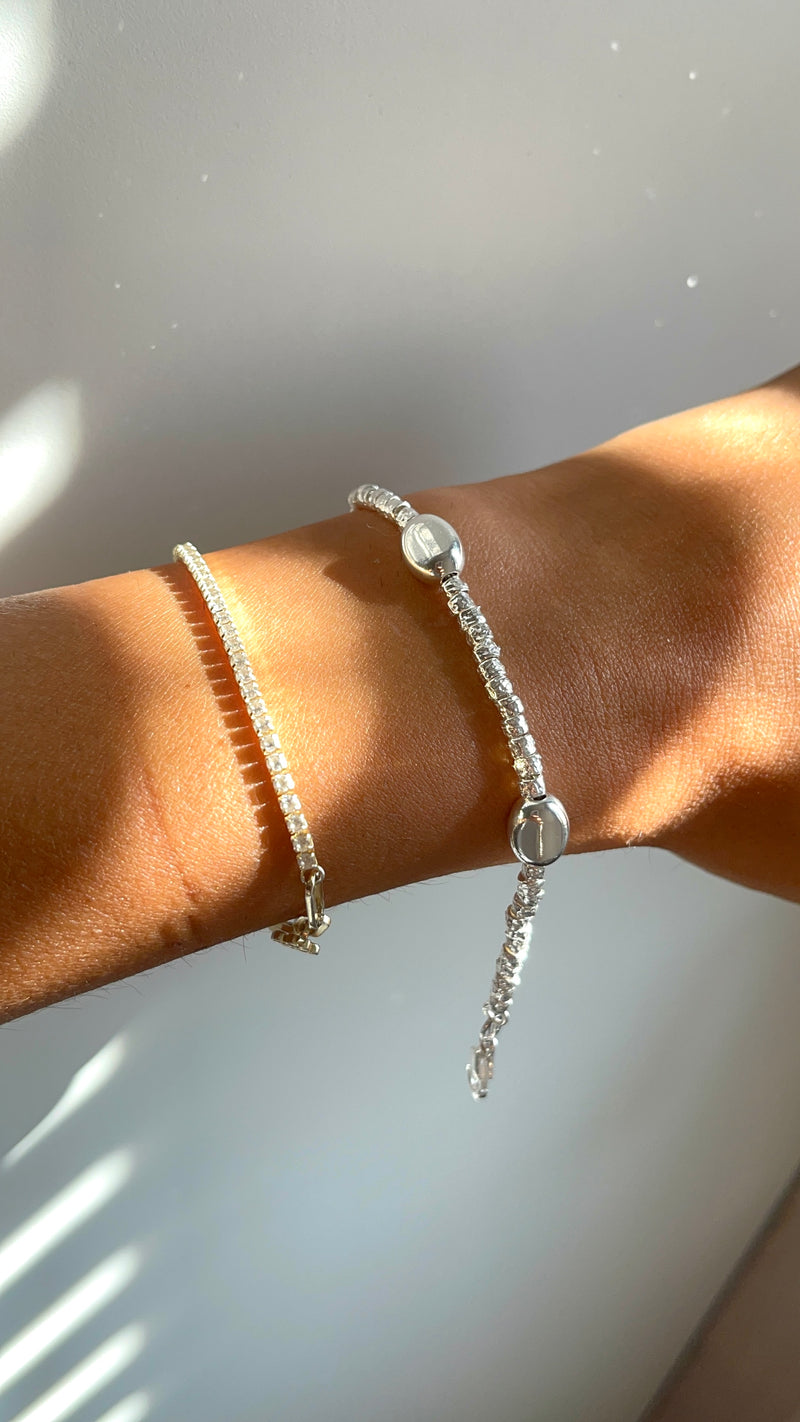 bracciale sassolini total silver