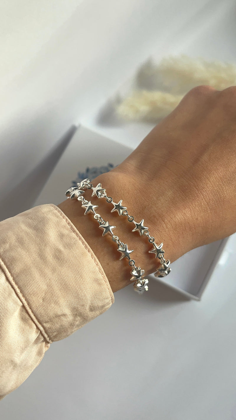 bracciale stellato in argento 925