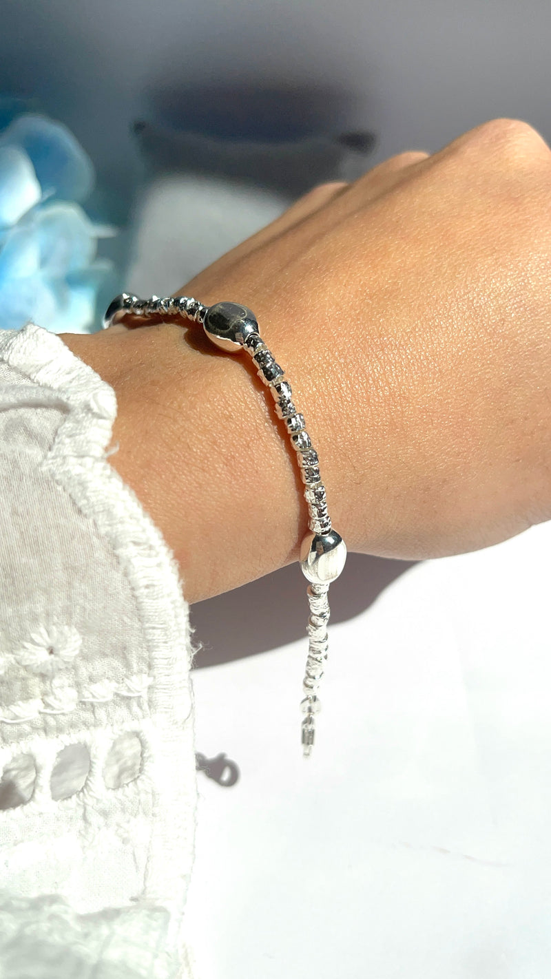 bracciale sassolini total silver