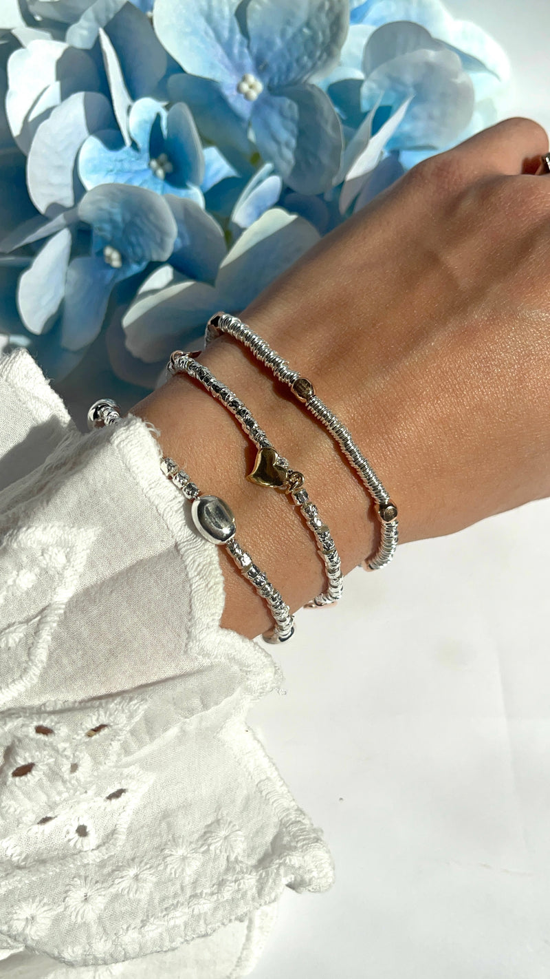 bracciale pepite charms cuori