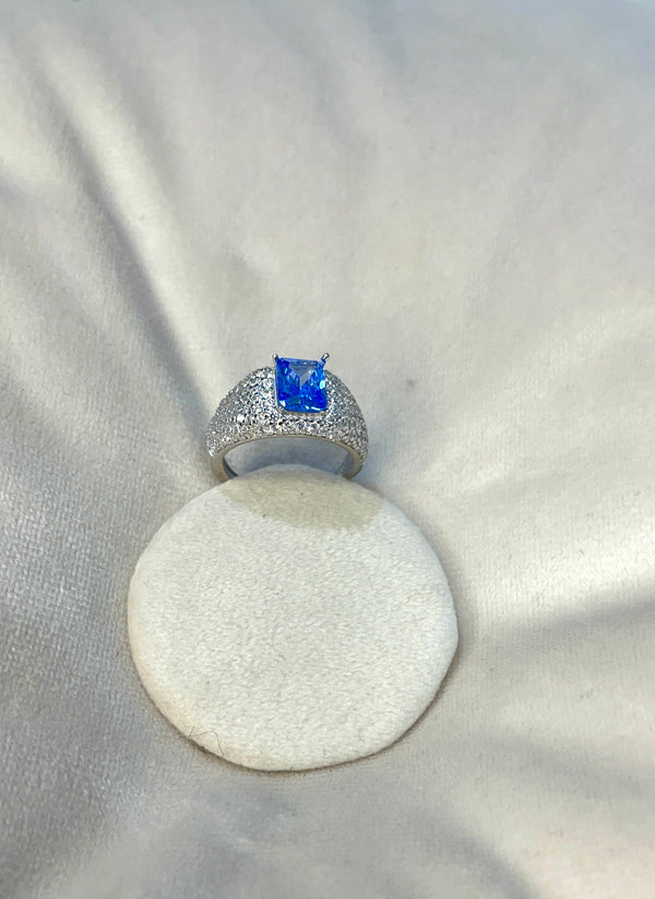 Anello Diamond azzurro